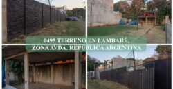 0495 TERRENO EN LAMBARÉ, ZONA AVDA. REPÚBLICA ARGENTINA