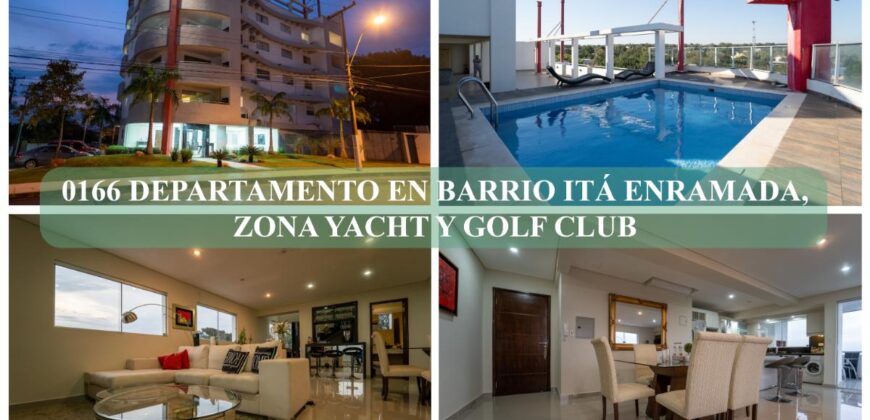 0166 DEPARTAMENTO EN BARRIO ITÁ ENRAMADA, ZONA YACHT Y GOLF CLUB