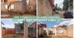 0505 TERRENO EN BARRIO OBRERO, ZONA AVDA. 21 PROYECTADAS