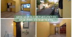 A0326 ALQUILO DEPARTAMENTO EN Bo. CIUDAD NUEVA