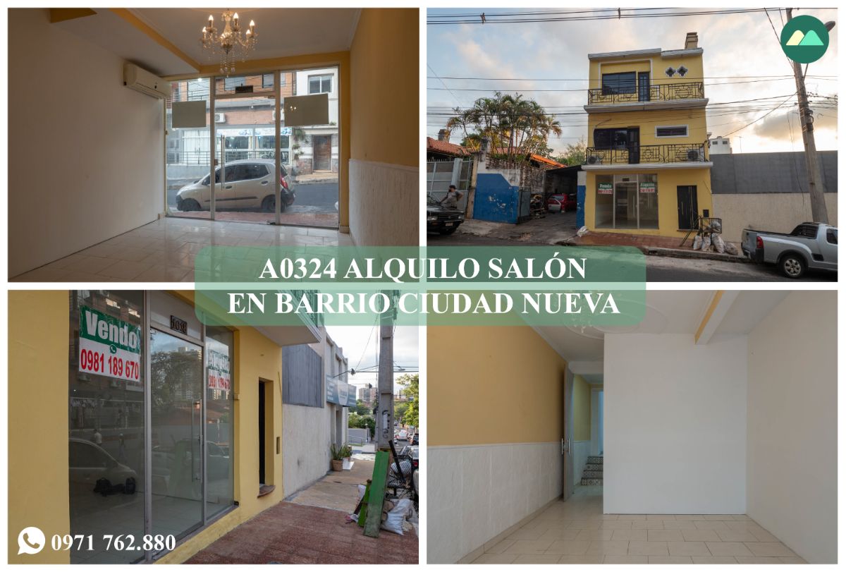 A0324 ALQUILO SALÓN COMERCIAL EN BARRIO CIUDAD NUEVA