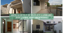 A0194 ALQUILO DUPLEX EN LAMBARÉ, ZONA AVDA. REPÚBLICA ARGENTINA