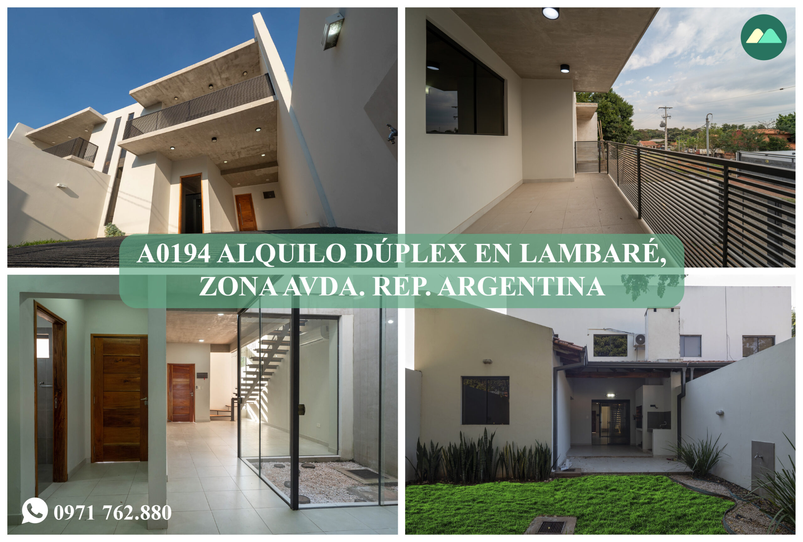 A0194 ALQUILO DUPLEX EN LAMBARÉ, ZONA AVDA. REPÚBLICA ARGENTINA