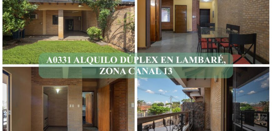 A0331 ALQUILO DÚPLEX EN LAMBARÉ, ZONA CANAL 13