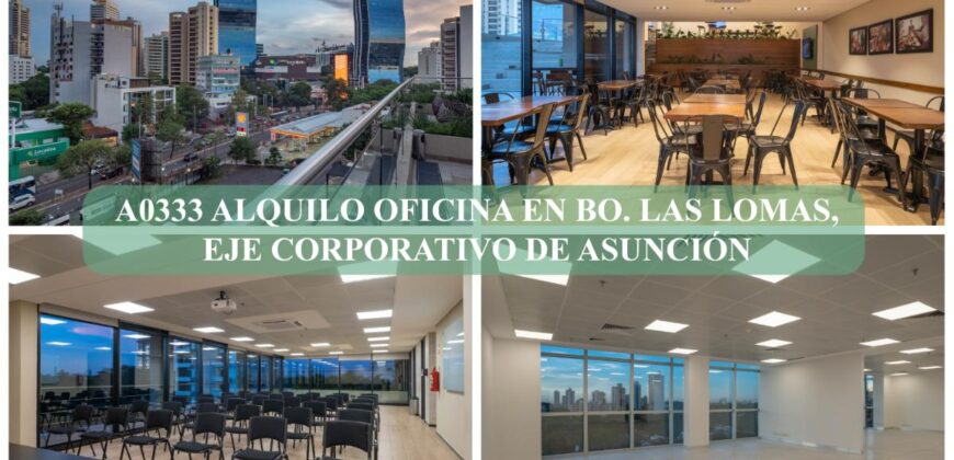 A0333 ALQUILO OFICINA EN EDIFICIO CORPORATIVO, Bo. LAS LOMAS