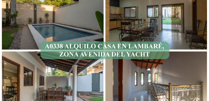 A0338 ALQUILO CASA EN LAMBARÉ, ZONA YACHT Y GOLF CLUB