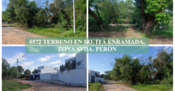 0572 TERRENO EN BARRIO ITÁ ENRAMADA, ZONA AVDA. PERÓN