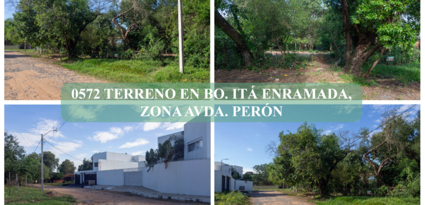 0572 TERRENO EN BARRIO ITÁ ENRAMADA, ZONA AVDA. PERÓN