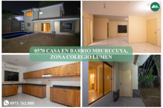 0570 CASA EN BARRIO MBURUCUYA, ZONA COLEGIO LUMEN