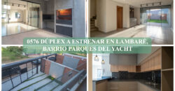 0576 DÚPLEX A ESTRENAR EN LAMBARÉ, BARRIO PARQUES DEL YACHT