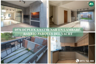0576 DÚPLEX A ESTRENAR EN LAMBARÉ, BARRIO PARQUES DEL YACHT