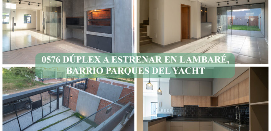 0576 DÚPLEX A ESTRENAR EN LAMBARÉ, BARRIO PARQUES DEL YACHT