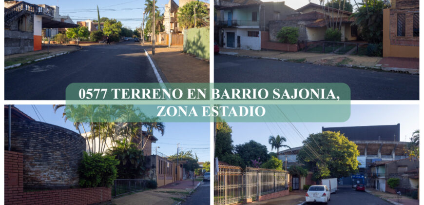 0577 TERRENO EN BARRIO SAJONIA, ZONA ESTADIO DEFENSORES DEL CHACO