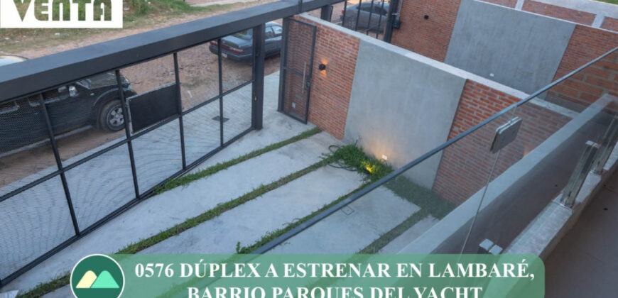 0576 DÚPLEX A ESTRENAR EN LAMBARÉ, BARRIO PARQUES DEL YACHT