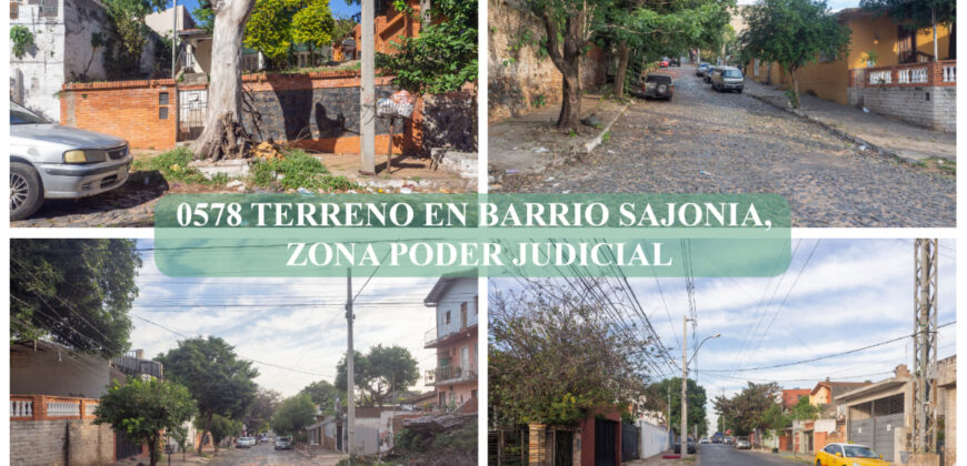 0578 TERRENO EN BARRIO SAJONIA, ZONA PALACIO DE JUSTICIA