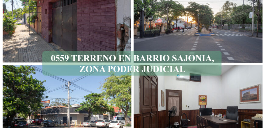 0559 TERRENO EN BARRIO SAJONIA, ZONA PALACIO DE JUSTICIA