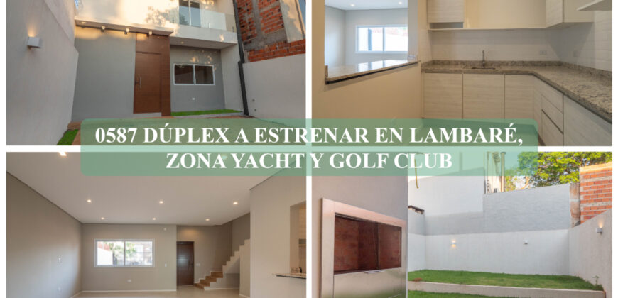 0587 DÚPLEX A ESTRENAR EN LAMBARÉ, ZONA YACHT Y GOLF CLUB