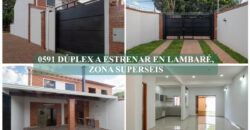 0591 DÚPLEX A ESTRENAR EN LAMBARÉ, ZONA SUPERSEIS