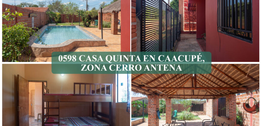 0598 CASA QUINTA EN CAACUPÉ, ZONA CERRO ANTENA