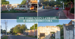 0599 TERRENO EN LAMBARÉ, BARRIO CERRO CORÁ