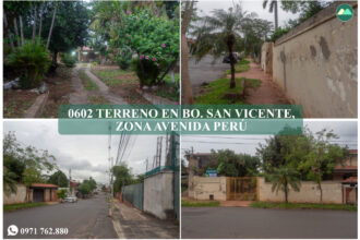 0602 TERRENO EN BARRIO SAN VICENTE, ZONA AVENIDA PERÚ