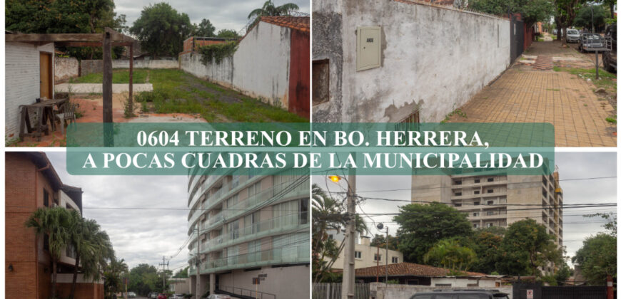 0604 TERRENO EN BARRIO HERRERA, A POCAS CUADRAS DE LA MUNICIPALIDAD