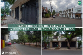0605 TERRENO EN BARRIO YKUA SATI, A POCAS CUADRAS DE LA AVDA. SANTA TERESA